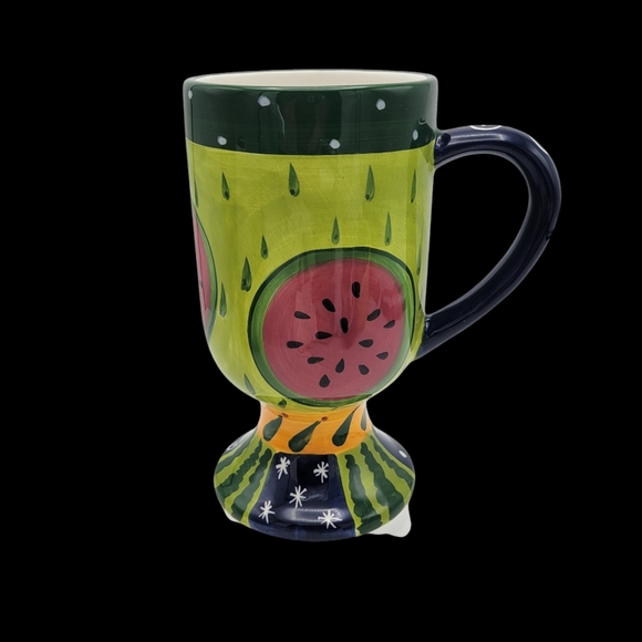 Milson & Louis Watermelon Coffee Cocoa Mug Hand Painted - Picture 2 of 9